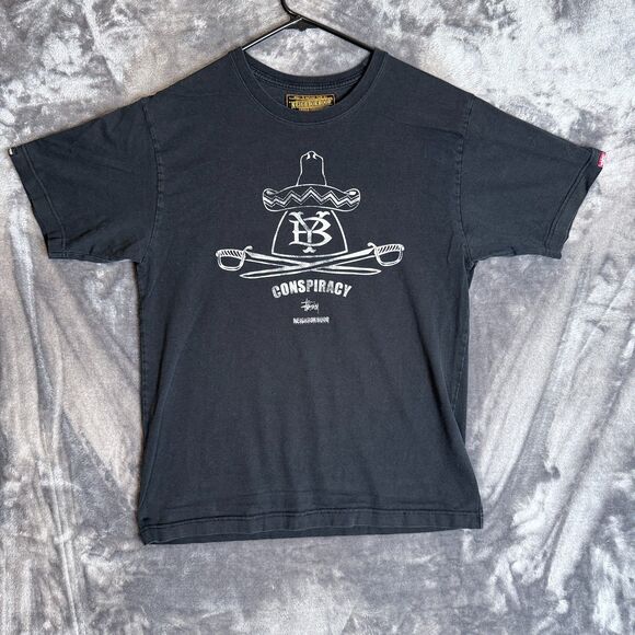 Conspiracy Stussy Urban Garment Neighborhood Short Sleeve Size Medium - Picture 1 of 7
